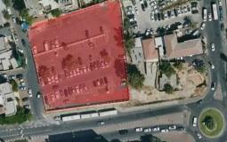 صورة تظهر المنطقة المظللة باللون الأحمر والتي التي ستقام بها المدرسة