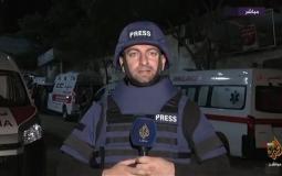 استشهاد الصحفي مراسل قناة الجزيرة مباشر محمد وشاح