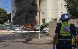 سقوط صواريخ على تل أبيب