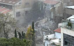 موقع سقوط الصاروخ في حيفا