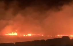 مستوطنون يحرقون أراض زراعية في نابلس