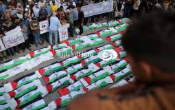 غزة : تشييع جثامين 100 شهيد في حي الزيتون