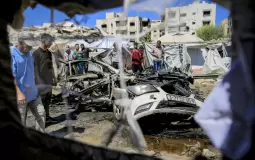 من مكان اختطاف العرابيد غرب مدينة غزة