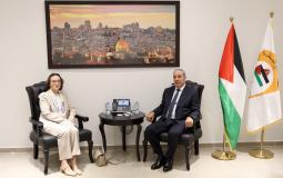"الشيخ" يبحث مع القنصل العام لبلجيكا لدى فلسطين آخر التطوّرات