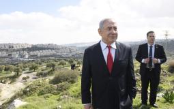 نتنياهو خلال جولته في مستوطنات القدس اليوم