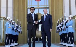 الرئيس التركي اردوغان وامير قطر تميم بن حمد