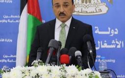 الوزير الحساينة يشكر السعودية لتخصيصها 20 مليون دولار لعملية إعادة اعمار غزة