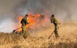 حريق في غلاف غزة