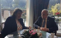 لقاء المالكي مع مبعوثة الاتحاد الأوروبي لعملية السلام