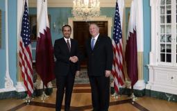 وزير الخارجية الامريكي مايك بومبيو ونظيره القطري