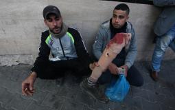 قدم إصطناعية لأحد المصابين بنيران الاحتلال الاسرائيلي على حدود غزة 
