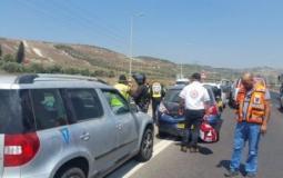 إصابة 15 مواطن أثر حادث طرف على مفرق كفر قرع