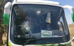 رشق حافلة بالحجارة وإصابة إحدى المسافرات في القدس