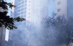 حريق في عمارة سكنية 