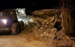 قوات الاحتلال تهدم منزل الشهيد محمد دار يوسف في قرية كوبر