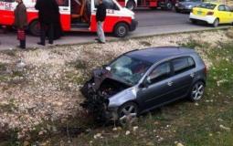 بلدة مشيرفة: حادث يسفر عن وقوع إصابتين بجراح متوسطة 