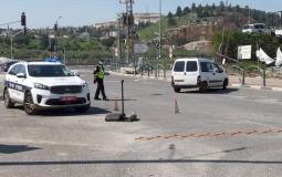 حاجز الشرطة على مدخل البعنة ودير الأسد