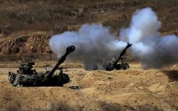 المدفعية الإسرائيلية تطلق قذائفها على غزة - توضيحية