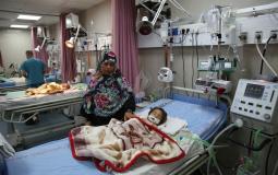 مرضى السرطان داخل مستشفى الرنتيسي بغزة 