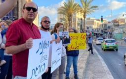 النائب أبو شحادة في مظاهرة احتجاج على جرائم أجهزة الأمن الإسرائيلية، يافا 