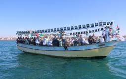 فريق مبادرة سفينة الشباب يعقد مؤتمراً صحفياً بعرض بحر غزة