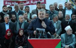 مؤتمر صحفي لهيئة مسيرات العودة في غزة