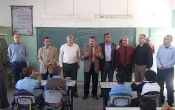 مدير تعليم الوسطى يتفقد المدارس الحدودية بعد العدوان على غزة