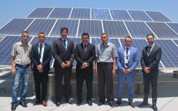افتتاح مشروع الطاقة الشمسية في غزة