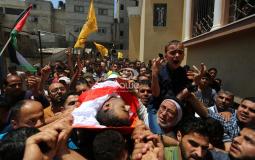 جنازة الشهيد محمد الجديلي وسط قطاع غزة