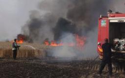 حريق في غلاف غزة