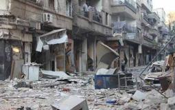 الدمار في مخيم اليرموك في سوريا