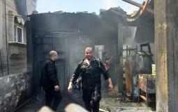 الدفاع المدني يُخمد حريقًا شب بأحد المنازل شمال غزة