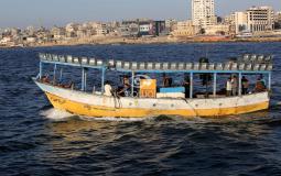 مركب للصيادين في ميناء غزة 