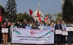 الشعبية تنظم وقفات على امتداد محافظات قطاع غزة رفضا للانقسام