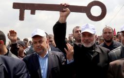 قادة حماس في مسيرة العودة