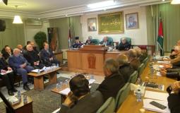 جانب من اجتماع أعضاء المجلس الوطني الفلسطيني المتواجدين في الاردن