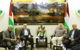 اجتماع هنية والسنوار بقادة الفصائل الفلسطينية