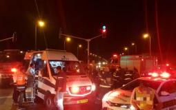 إصابة 4 اشخاص أثر حادث طرق وقع قرب مفرق البروة