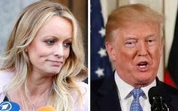 الرئيس الأميركي دونالد ترامب وممثلة الأفلام الإباحية ستيفاني كليفورد المعروفة باسم "ستورمي دانليز"