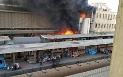 حريق محطة القطارات في مصر