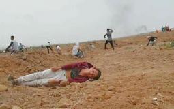 الشهيد الطفل محمد أيوب الذي قنصته قوات الاحتلال اليوم على حدود غزة