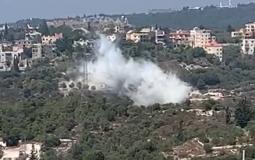 الدخان المتصاعد من الانفجار جنوب بيروت