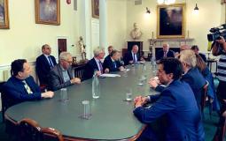 جبران باسيل خلال لقائه وزير شؤون القوات المسلحة البريطاني