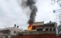 حريق داخل شقة _ ارشيفية