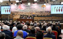 الرئيس عباس أثناء اجتماع المجلس المركزي برام الله