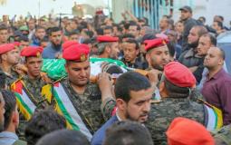 تشيع جثماني شهيدي الأجهزة الأمنية بغزة 