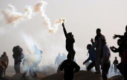 من مسيرات العودة وكسر الحصار شرق غزة -ارشيف-