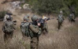 جنود الاحتلال الاسرائيلي يتدربون جنوب نابلس
