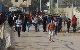 توافد المواطنين شرق غزة