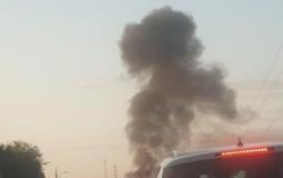 إضرام النيران في شاحنة عند مفرق الناعمة بشفا عمرو